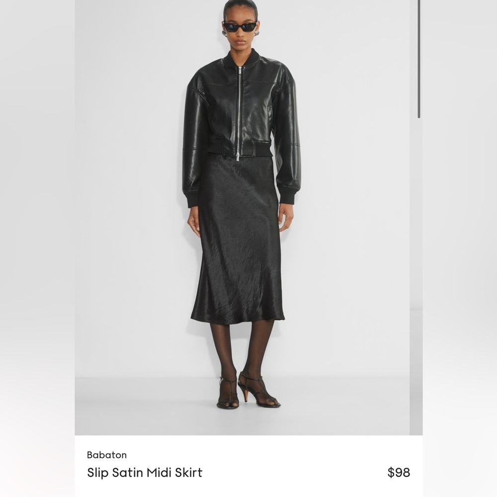 Aritzia satin skirt